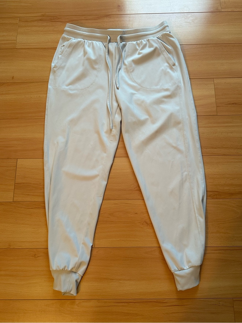 Zac & Rachel Light Gray Drawstring Joggers - Casual Sweatpants elastic large